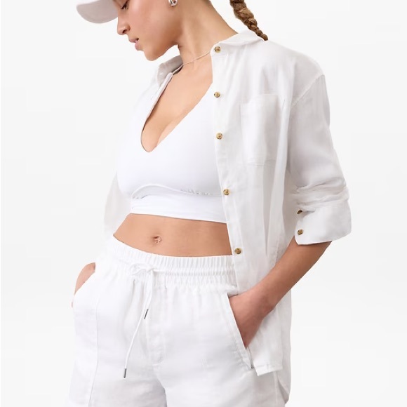 Athleta Retreat Linen Mid Rise 4" Short - Picture 6 of 6